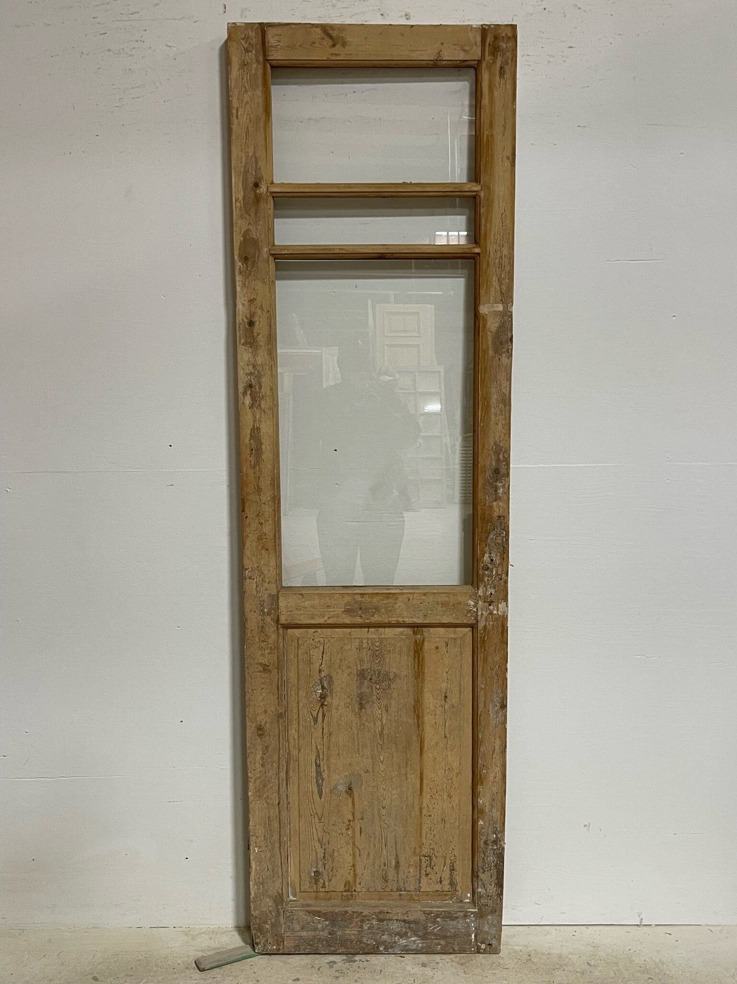 Antique Single door (87.75x25.5) with glass G1398