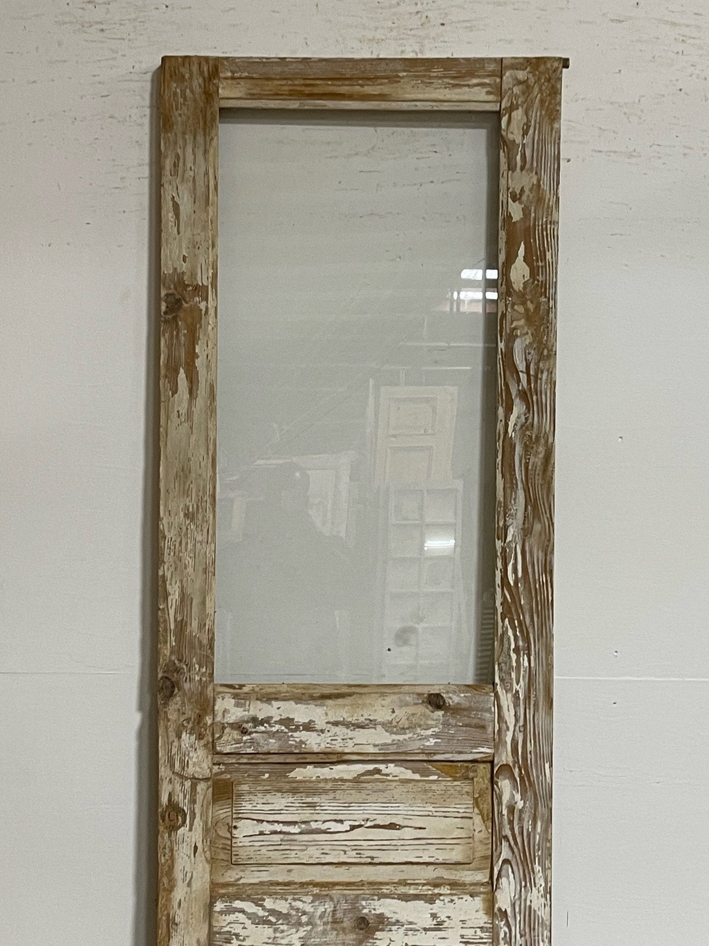 Antique Single door (90x27) with glass G1432