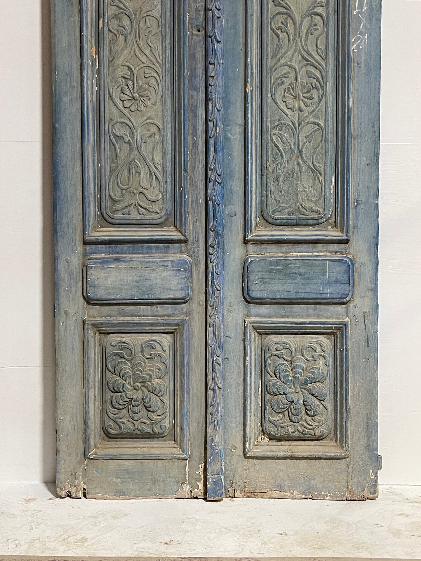 antique french panel doors (95.75x43.25) H0003s