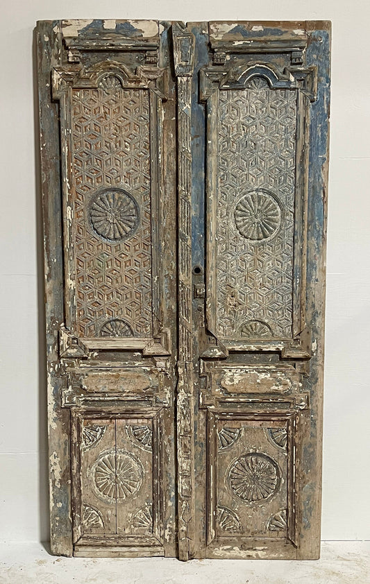 antique french panel door (88.5x46.5) H0004s